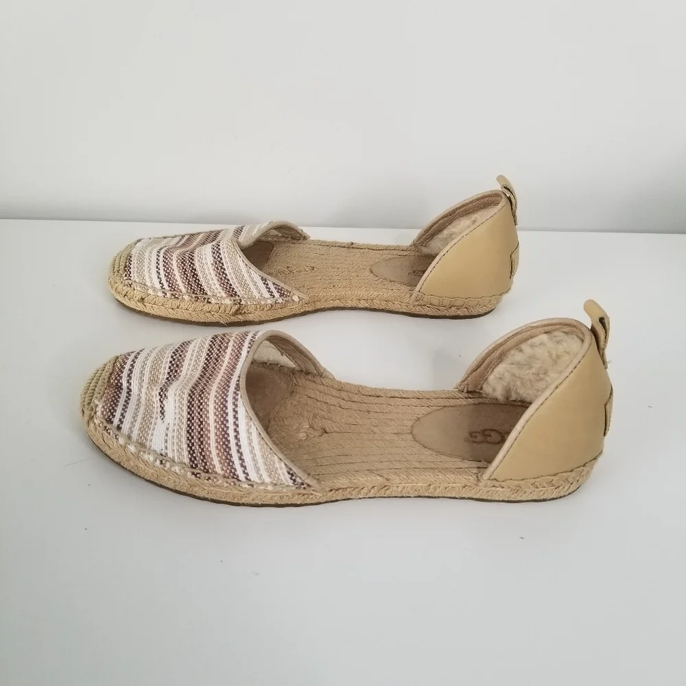 UGG Libbi Striped Serape Espadrille Flats Size 6